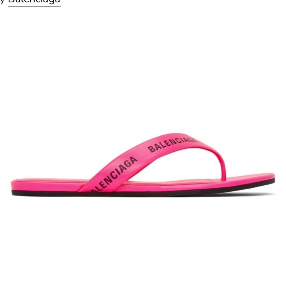 Balenciaga Neon Pink Women's Sandals thong size 39 - Picture 2 of 12